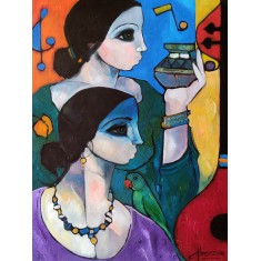 Abrar Ahmed, 18 x 24 Inch, Oil on Canvas, Figurative Painting, AC-AA-630